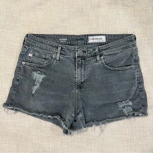 AG Adriano Goldschmied Women's Bonnie Relaxed Distressed Jean Shorts